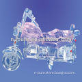 Clear Motorbike 3D Crystal Model